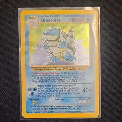 Pokemon TCG Blastoise Base Set Unlimited 2/102 Holo Rare 1999 WOTC Near Mint - Image 1