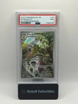 2023 POKEMON PAL EN-PALDEA EVOLVED ILLUSTRATION RARE #197 FLORAGATO PSA 9 - Image 1