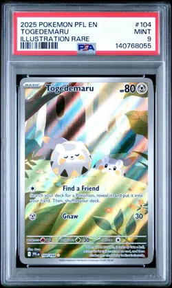 2025 Pokemon PFL EN-PHANTASMAL FLAMES 104 TOGEDEMARU IR PSA 9 - 140768055 - Image 1