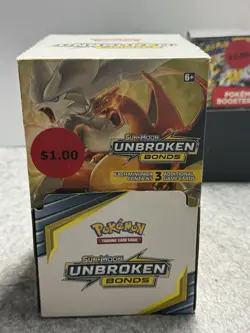 Pokemon Sun&Moon UNBROKEN BONDS Open Display Box 68 Sealed Packs 2019 Free Ship - Image 3