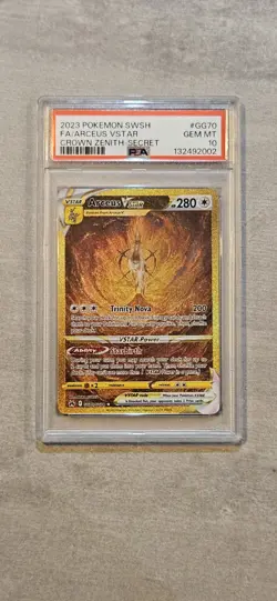 Pokemon Tcg Arceus VSTAR Gold GG70/GG70 Crown Zenith PSA 10 Gem Mint - Image 1