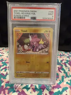 2021 Pokemon SWSH Toxel Fusion Strike Reverse Foil - Image 1