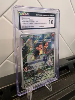 2023 POKEMON OBSIDIAN FLAMES POKEMON CENTER ETB PROMO SVP #044 CHARMANDER CGC 10 - Image 3