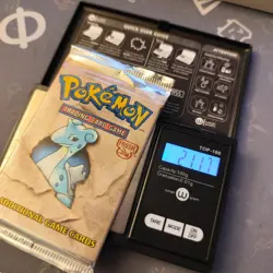 Pokemon 21.17g Heavy Fossil Unlimited Lapras Booster Pack 1999 WOTC Sealed - Image 1
