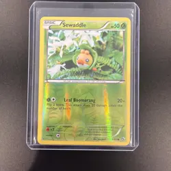 Sewaddle 9/113 Yuka Morri Reverse Holo - Legendary Treasures Pokemon TCG NM - Image 1