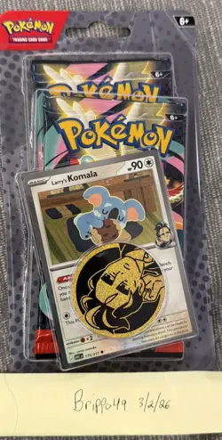 Pokemon Ascended Heroes 2-Pack Blister: Larry (2 Pks, Promo, Coin) New, Sealed - Image 1