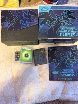 Pokemon TCG: Phantasmal Flames ETB Box & SOME Accessories NO PACKS NO PROMO - Image 1