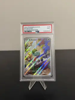 Pokemon Bulbasaur Illustration Rare Holo Sv07 Stellar Crown 143/142 PSA 10 2024 - Image 1