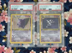 1999 POKEMON FOSSIL 1ST ED HOLO GENGAR & HAUNTER PSA 8 - Sequential Set - Image 1