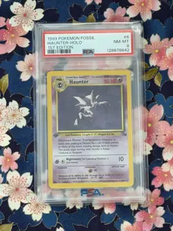 1999 POKEMON FOSSIL 1ST ED HOLO GENGAR & HAUNTER PSA 8 - Sequential Set - Image 4