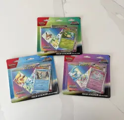 Pokemon TCG Scarlet Violet Prismatic Evolutions Tech Sticker Collection Lot of 3 - Image 1