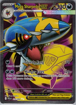 Mega Sharpedo ex 113/94 Phantasmal Flames Ultra Rare NM Pokemon - Image 1
