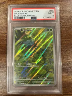 Pokemon Bulbasaur 166/165 Sv: Scarlet & Violet 151 IR English PSA 9 - Image 1