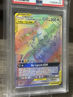 Pokemon PSA 10 - Moltres & Zapdos & Articuno GX (Secret) 69/68 Hidden Fates Holo - Image 2