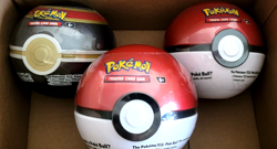 3x Pokemon PokeBall Tin Brand New Sealed 3 packs per tin Sealed H24 D24 D25 - Image 1