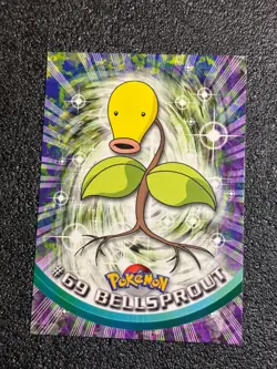 POKEMON BELLSPROUT #69 TOPPS TV ANIMATION EDITION Black Logo Lp - Image 1