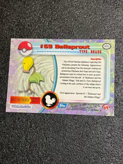 POKEMON BELLSPROUT #69 TOPPS TV ANIMATION EDITION Black Logo Lp - Image 2