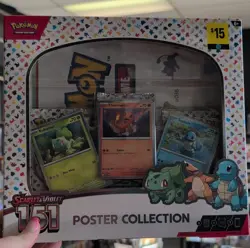 Pokemon Scarlet & Violet 151 Poster Collection Box Bulbasaur Charmander Squirtle - Image 1