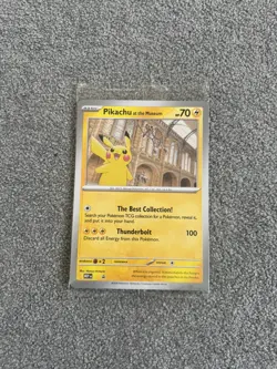 Pikachu At The Museum, Pokemon X Natural History Museum Jumbo Promo - Sealed - Image 1