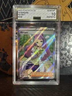 Pokemon Miriam Scarlet & Violet Ultra Rare Full Art #238 AGS 10 Gold Label - Image 1