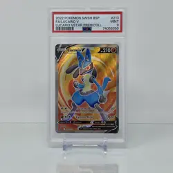 Pokemon TCG Lucario V SWSH Black Star Promos SWSH213 Holo Promo PSA 9 GEM - Image 1