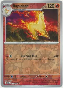RAPIDASH 020/142 STELLAR CROWN POKEMON (REVERSE HOLO, NM) - Image 1