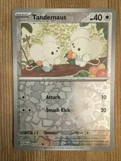 Pokemon TCG Tandemaus 167/193 Cosmos Holo Promo Uncommon Paldea Evolved NM - Image 1