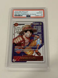 2025 One Piece EN 3rd Anniversary Treasure CP Pack #014 Monkey D. Luffy PSA 10 - Image 1