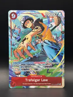 Trafalgar Law OP14-009 Alt Art Azure Sea's Seven One Piece TCG English - Image 1