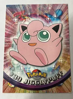 Topps Series 1 1999 TV Animation Ed JIGGLYPUFF #39 Pokemon Character Card - Image 3