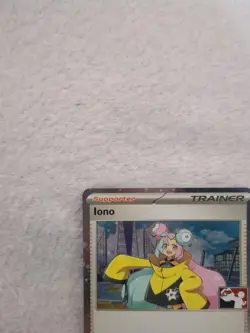 Iono 185/193 Holo Pokemon Prize Pack Series 4 Promo Pokemon Card Play Stamp - Image 2