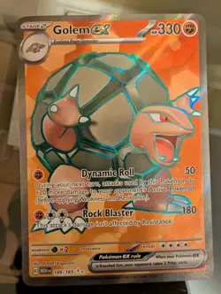 Golem ex - 189/165 - Pokemon 151 Full Art Ultra Rare Card NM - Image 1