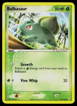 Pokemon Crystal Guardians 46/100 Bulbasaur Pokemon Card - Image 1