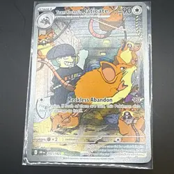Pokemon TCG Team Rockets Raticate Card 202/182 Destined Rivals Illustration Rare - Image 3
