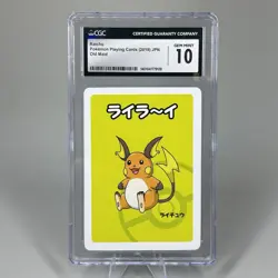 CGC 10 Raichu Old Maid 2019 Japanese Pokemon Playing Card Gem Mint - Image 1