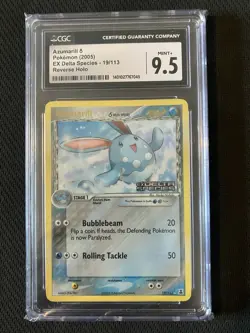 Pokemon Card Azumarill 19/113 EX Delta Species Reverse Holo Rare - Image 1