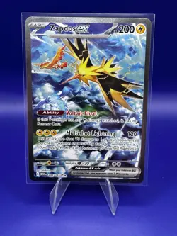 Pokemon TCG Zapdos EX 202/165 Scarlet & Violet 151 SIR Holo NM Card English - Image 1