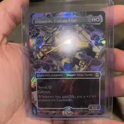 MTG Leonardo, Cutting Edge - Foil - Borderless, NM-Mint, English Teenage Mutant - Image 1