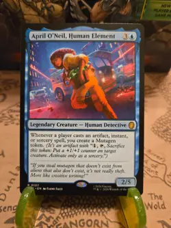 MTG April O'Neil, Human Element Teenage Mutant Ninja Turtles Regular Rare NM - Image 1