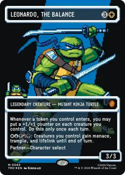 Leonardo, the Balance (0083) (Borderless) (Surge Foil) [Teenage Mutant Ninja Tur - Image 1