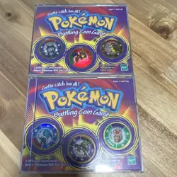 Hasbro Pokemon Battling Coin Game 1999 Holograph Poliwrath Hitmonlee Electabuzz - Image 1