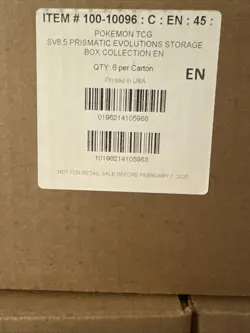 Sealed Pokemon Scarlet & Violet SV8.5 Prismatic Evolutions Surprise Box Case - Image 3