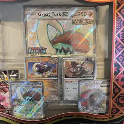 Pokemon Paldean Fates Great Tusk ex & Iron Treads ex Premium Collection Box NEW - Image 3