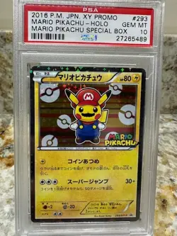 2016 POKEMON JPN XY PROMO LUIGI #293 MARIO #295 HOLO SET PSA 10 - Image 3