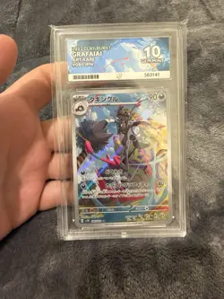 Pokemon Grafaiai #080 Ace 10 Gem Mint Art Rare Clay Burst NOT PSA 10 - Image 1
