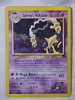 Sabrina's Alakazam Holo - Pokemon 2000 Gym Challenge #16 Swirl 🍥 - HP - Image 1
