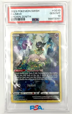 2023 Pokemon SWSH Crown Zenith FA Mew #GG10 PSA 10, Auth. Guaranteed, Ships Free - Image 4