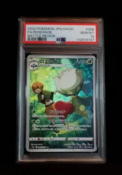 PSA 10 2022 Pokemon SWSH Battle Region Japanese Roserade #068/067 PSA 10 - Image 1