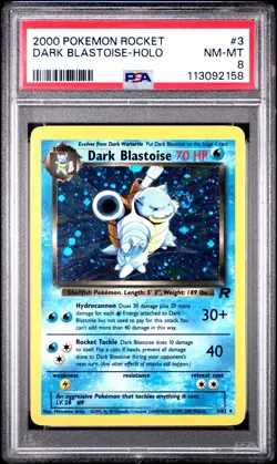 2000 Pokemon Rocket Dark Blastoise Holo #3 - PSA 8 - (BIG Swirl) 🌀 - Image 1