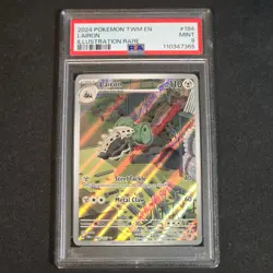 PSA 9 Mint Lairon 184/167 Illustration Rare Full Art Pokemon SV06 TWM - Image 1